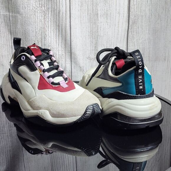 Womens Puma Thunder Rive Droite Glacier Grey Barbados Cherry size 7.5 - Picture 2 of 10